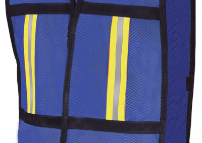 CHALECO DE MALLA AZUL DE ALTA VISIBILIDAD CON REFLEJANTE TEXTIL