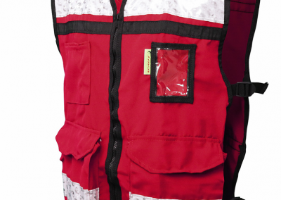 CHALECO RESCATISTA ROJO LIGERO ABIERTO