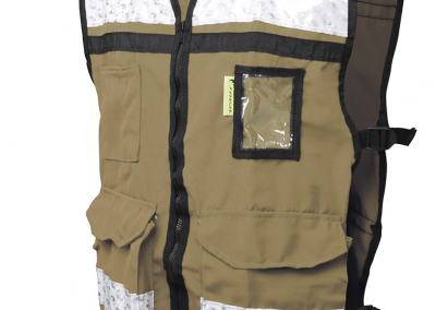 CHALECO RESCATISTA BEIGE LIGERO ABIERTO