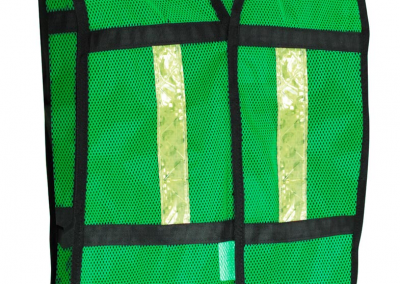 CHALECO DE MALLA VERDE DE ALTA VISIBILIDAD CON REFLEJANTE TÉRMICO