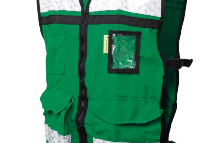 CHALECO RESCATISTA VERDE LIGERO ABIERTO